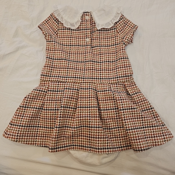 Janie and Jack Houndstooth Plaid Pointe Dress 12-18 months - Picture 7 of 9